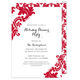 Red Damask Invitations Image 3 of 12